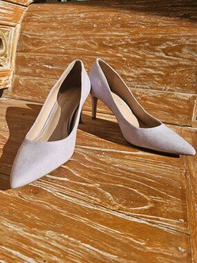 Lavender Suede pumps, size 8